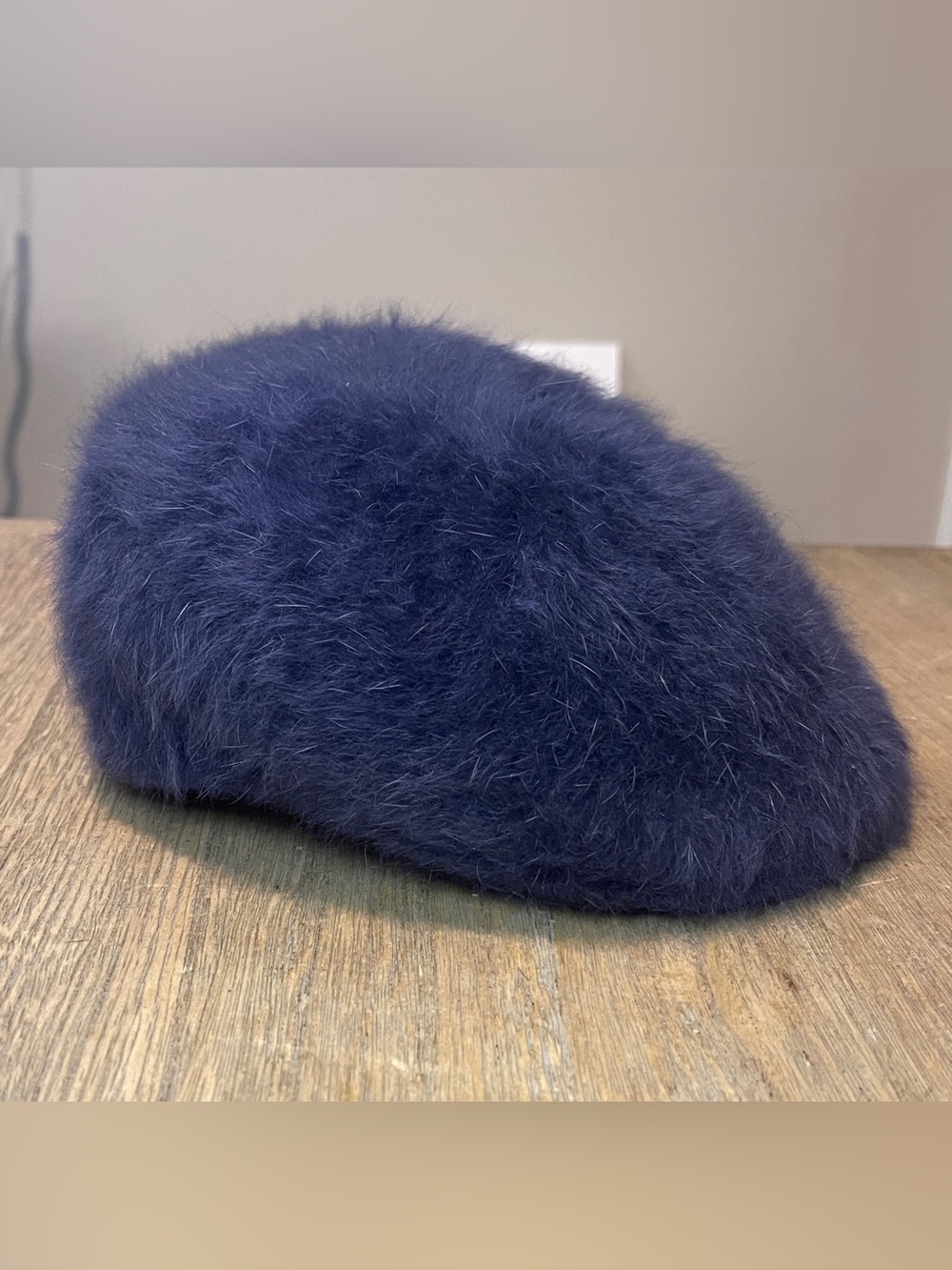 Unisex Kangol Navy Fuzzy Beret, Furgira 504, Size Small